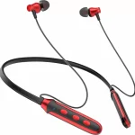 U&i Alarm Series 40Hrs Music Time Wireless Neckband Earphone Bluetooth Headset  (Red, In the Ear)
